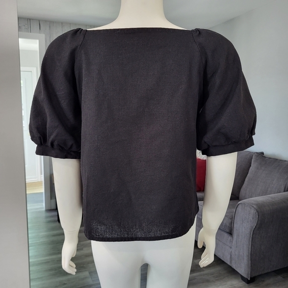 GRL Black Top With Puff Sleeves - Picture 7 of 9